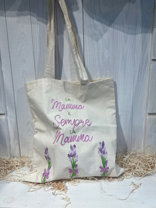 Tote bag dedicata alla mamma - Pezzo unico - Pronto per la spedizione - Piacevolmente Country di Rosi Maria Cristina