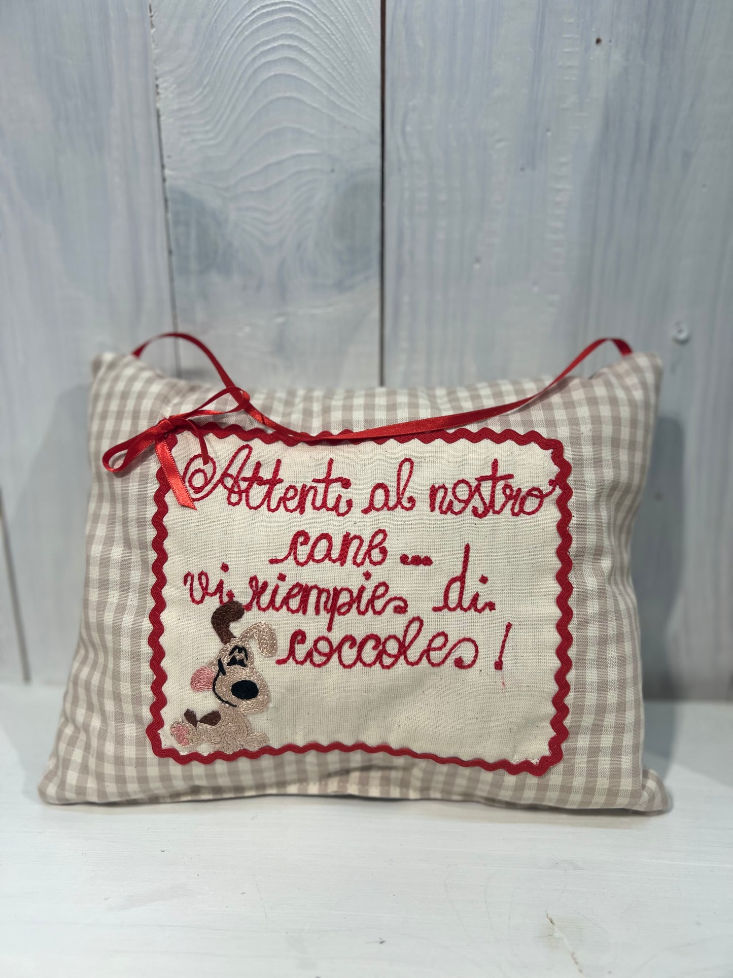 Cuscino con dedica - Cuscino ricamato - Cuscino idea regalo