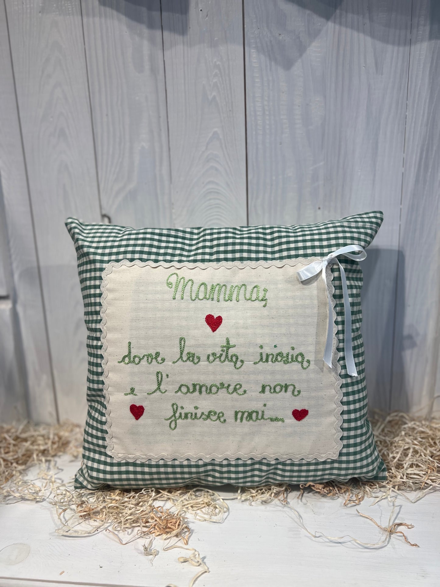 Pillow with dedication - Embroidered pillow - Pillow gift idea