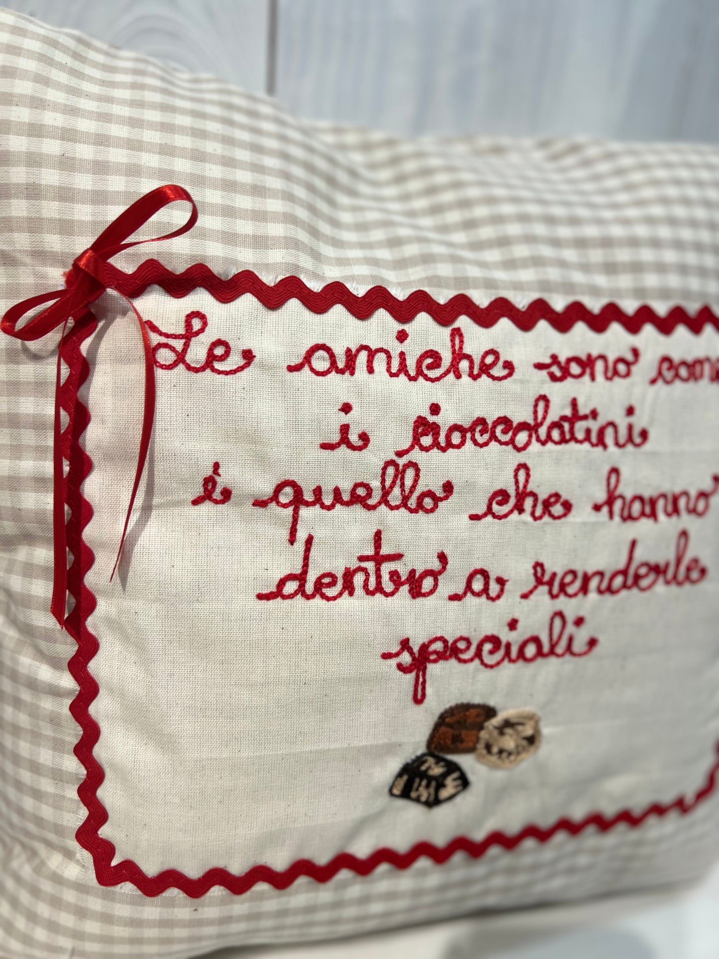 Pillow with dedication - Embroidered pillow - Pillow gift idea